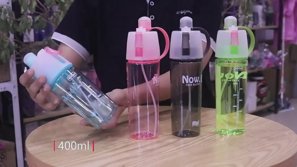 Botella Deportiva con Función de Rociado | 600ml, Portátil, Fresca para Deporte, Salidas y Exteriores