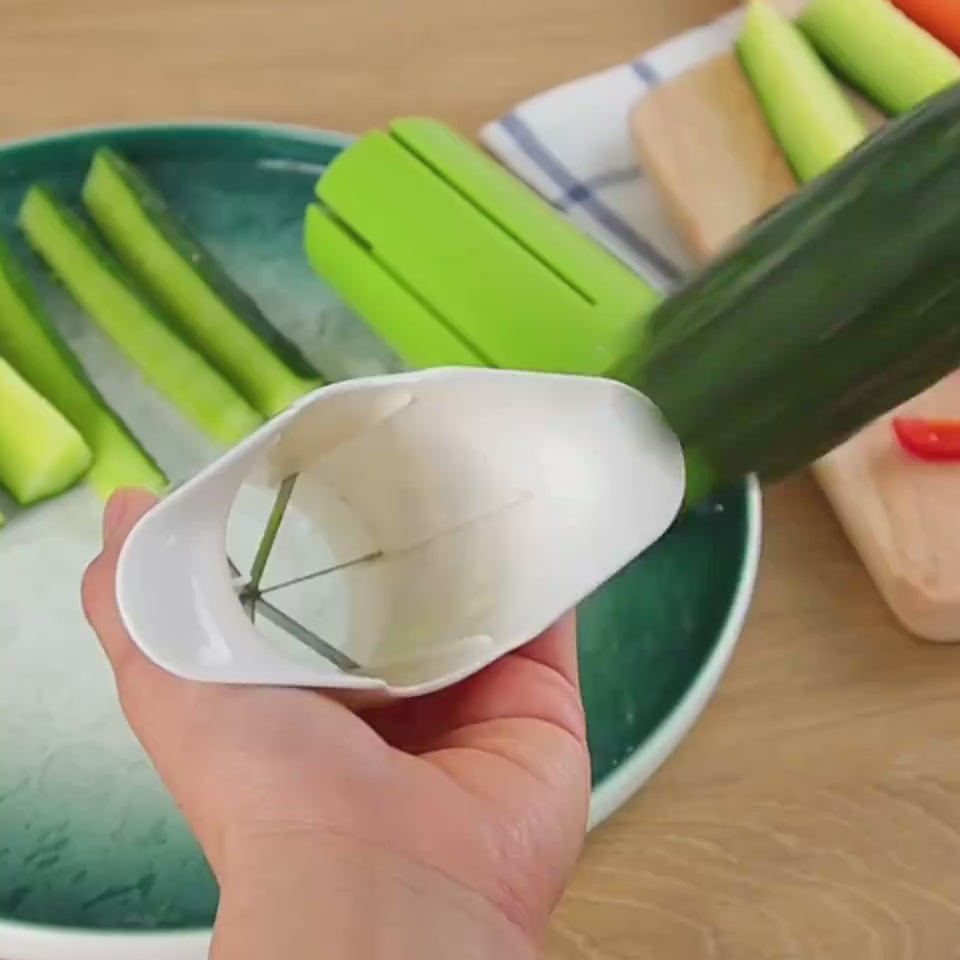 🥕 Cortador Práctico de Verduras y Frutas – Divide en Tiras Perfectas, Rápido y Fácil