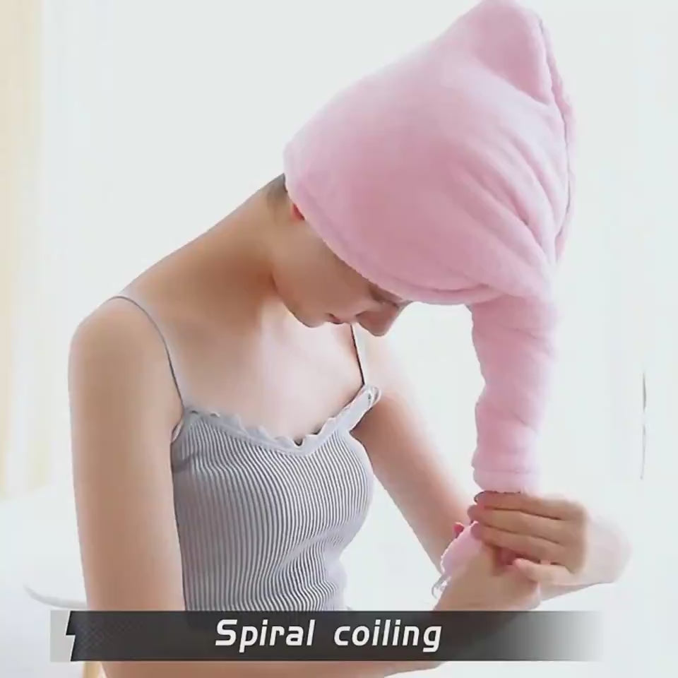 Gorro Secante para Cabello | Toalla Absorbente, Seca Rápido, Práctico y Cómodo (Par/2 Unidades)