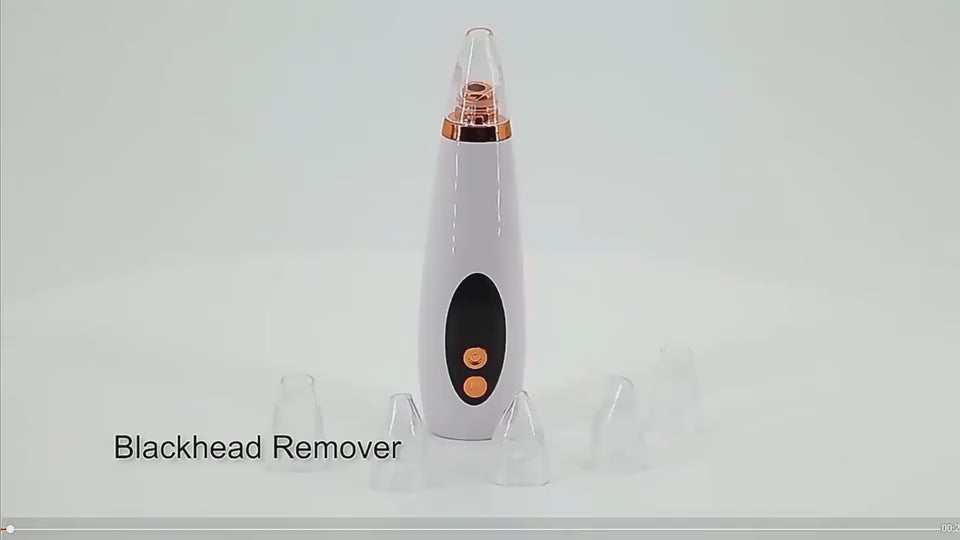 Aspirador de Puntos Negros y Poros | Limpiador Facial Eléctrico, 6 Boquillas, 3 Niveles de Succión, Recargable USB