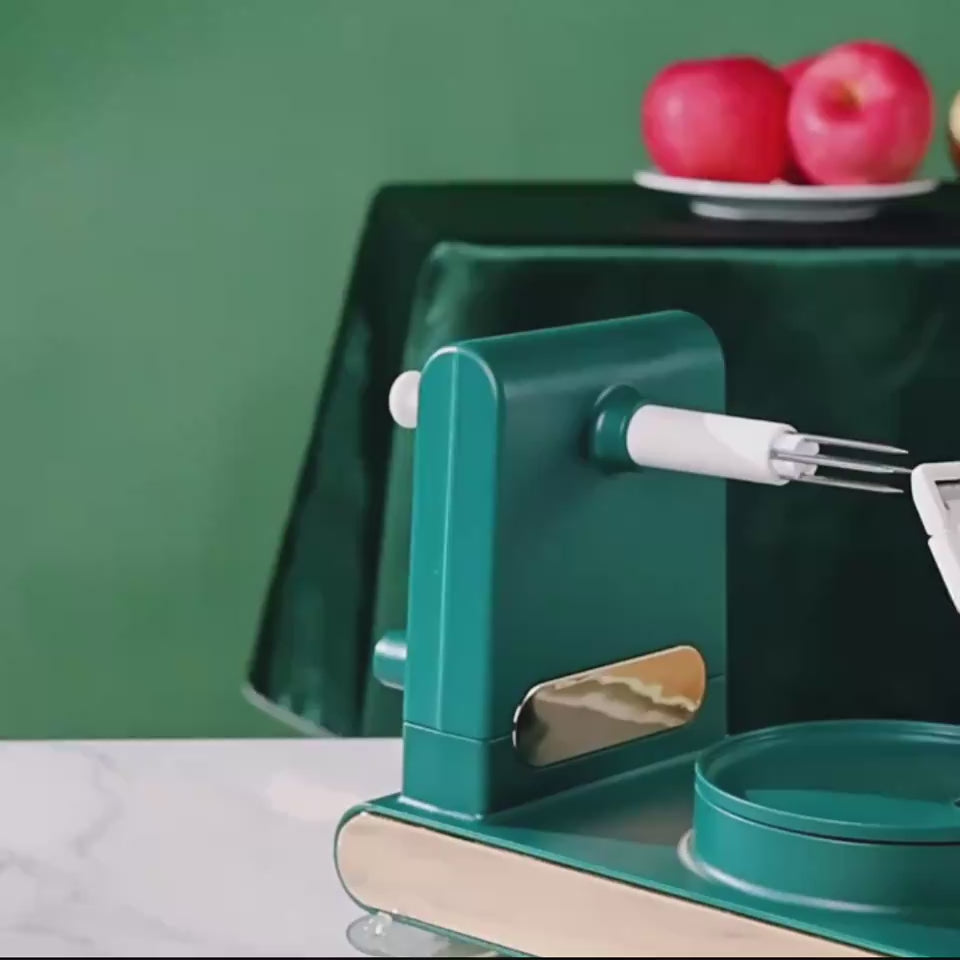 Peladora Manual de Frutas con Manivela | Automática, para Manzanas y Frutas Redondas, Fácil de Usar